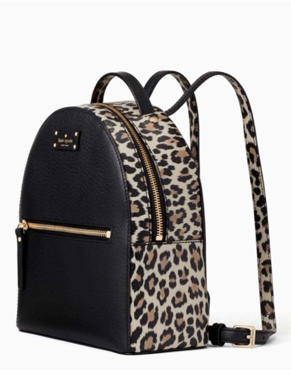 ♠️Kate Spade leopard trim backpack